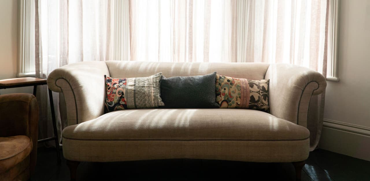 Brighton location house sofa in natural light